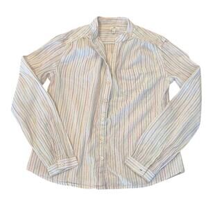 Johnny Cotton 100% Cotton Button Down‎ Striped M